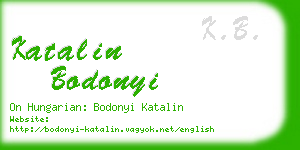 katalin bodonyi business card